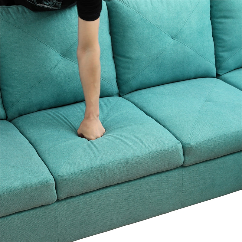 Ocean Green 2 Piece Sectional Sofa Flannelette H35061