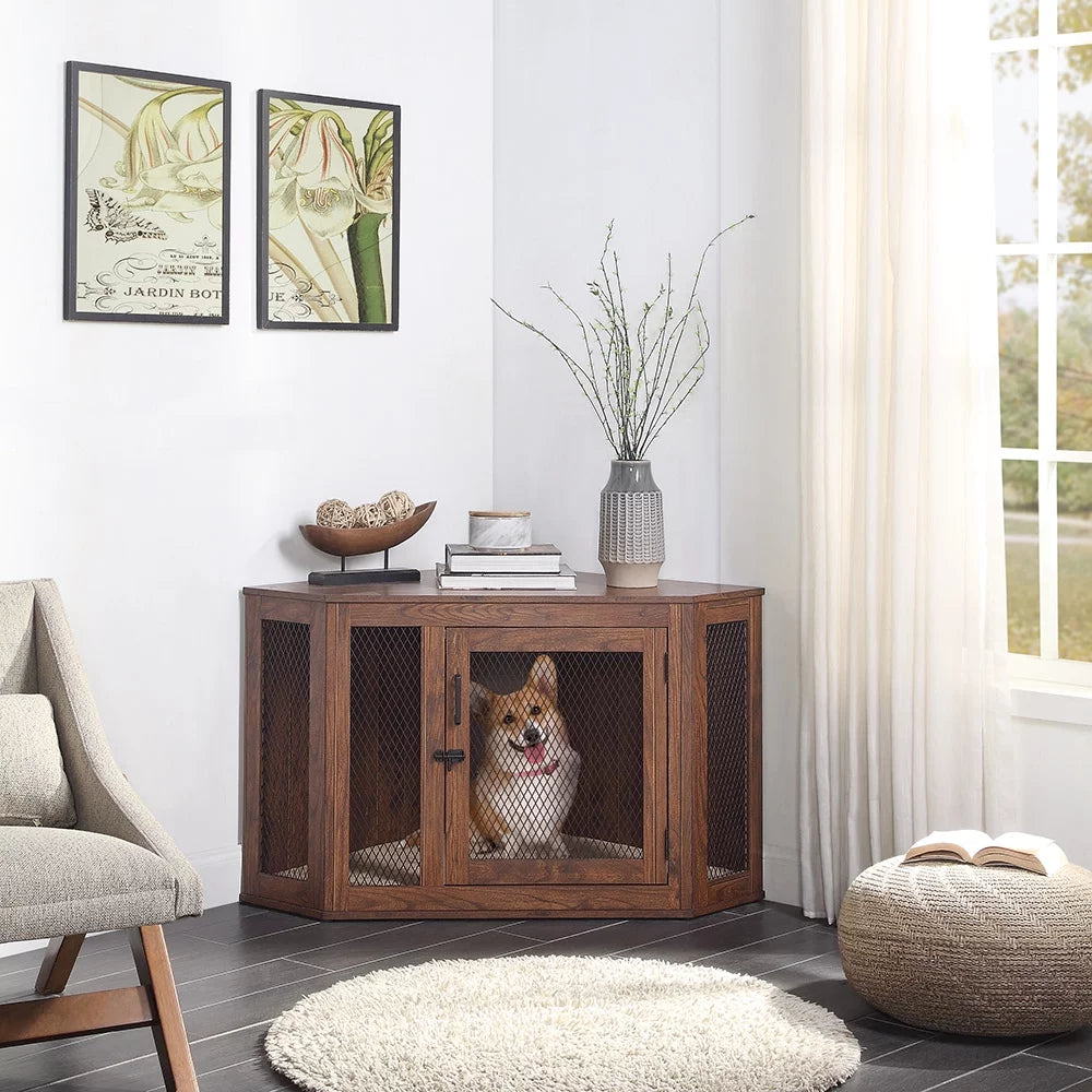 Corner Dog Crate with Cushion Y796230