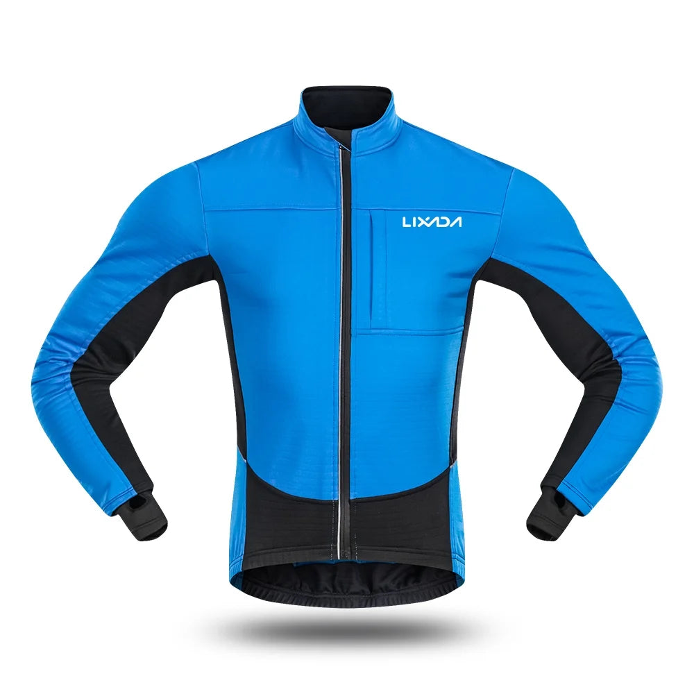 Men's Windproof Cycling Jacket Thermal Polar Fleece A35949