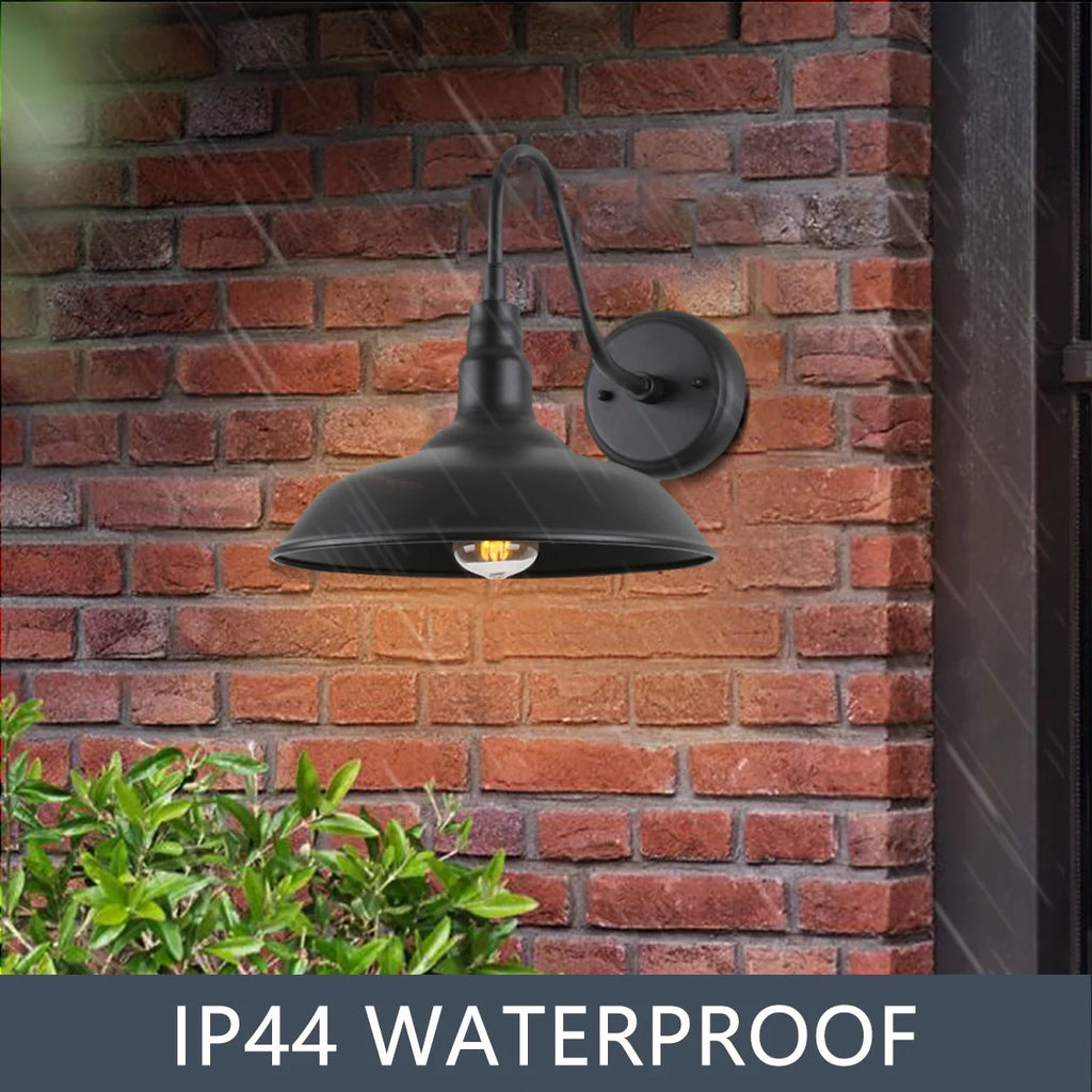 Black Gooseneck Wall Sconce 10 Inch 1 Pack J844