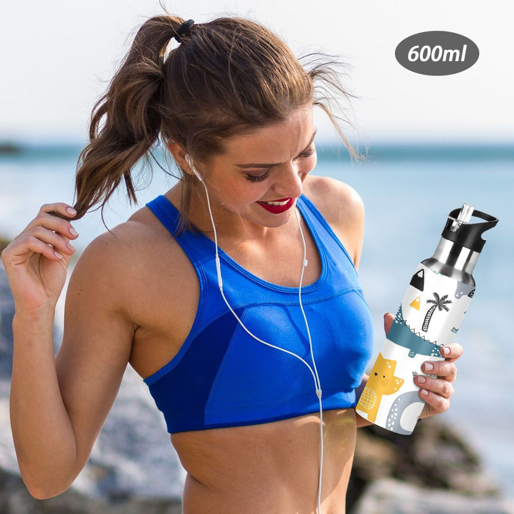 Stainless Steel Water Bottle with Straw Lid Vacuum Insulated 20 OZ P398