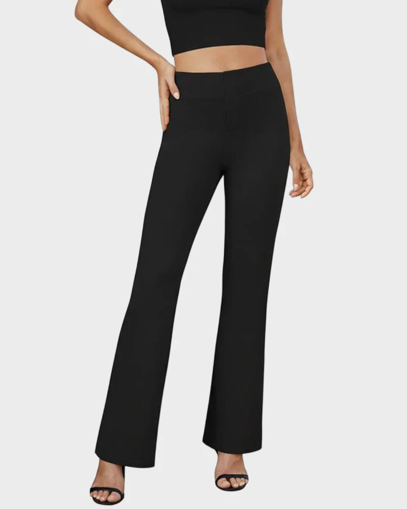 High Waist Bootcut Stretch Trousers E5555